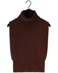 ROUGE EDIT - Truien & Vesten ,Bruin ,Wol Roucleo Roll Neck Knit West - Lyst