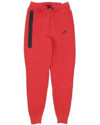 Nike - Lichtgewicht Trainingsbroek Voor Tech Fleece Joggingbroek Lt Univ Rood Htr/Zwart - Lyst
