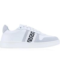 Versace - Leder-Sneaker Mit Griechischem Motiv - Lyst