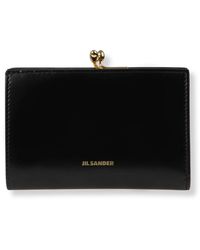 Jil Sander - Accessoires ,Zwart ,Leer Goji Portemonnee Klein - Lyst