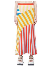 Sunnei - Rokken ,Veelkleurig ,Katoen Patchwork Gebreide Rok - Lyst