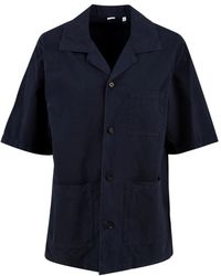 Aspesi - Overhemden ,Blauw ,Short Sleeve Shirts - Lyst