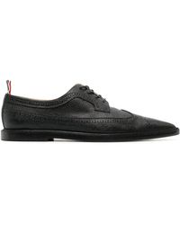 Thom Browne - Schoenen ,Zwart ,Leer Leren Brogues Met Puntneus - Lyst