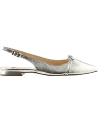 Högl - Charmante Metallic Slingback Ballerinas - Lyst