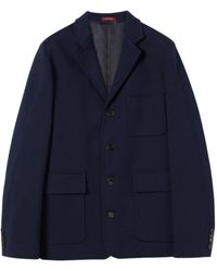 Gucci - Jassen ,Blauw ,Katoen Single-Breasted Jacket - Lyst