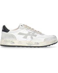 Premiata - Schoenen ,Wit ,Leer Leren Sneakers Met Logo Details - Lyst