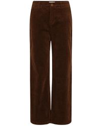 Ichi - Straight Trousers - Lyst