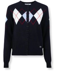 MSGM - Cardigan Mit Argyle-Muster - Lyst
