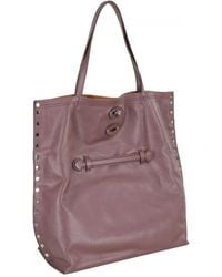 Zanellato - Rote Manduria Handtasche Mit Nieten - Lyst