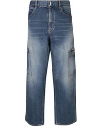 Givenchy - Cargo Style Cotton Straight Jeans - Lyst