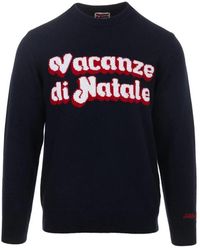 MC2 Saint Barth - Truien & Vesten ,Blauw ,Wol Heron Crewneck Sweater - Lyst