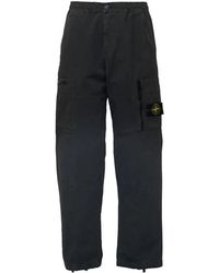 Stone Island - Broeken ,Grijs ,Katoen Cargobroek Van Ripstop Katoen - Lyst