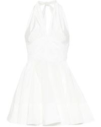 ANDAMANE - Weiße Halterneck-Kleid Mit Ausgestelltem Saum - Lyst