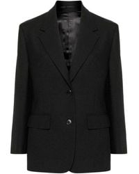 Prada - Schwarzer wollblazer elegant stilvoll - Lyst
