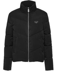 Philipp Plein - Jassen ,Zwart ,Nylon Nylon Puffer Jacket - Lyst