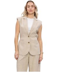 Notre-v - Jassen ,Leer Nv-Hilda Gilet - Lyst