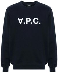 A.P.C. - Hoodies & Sweatvesten ,Blauw ,Sweatshirt - Lyst