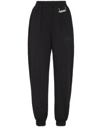 Philipp Plein - Broeken ,Zwart ,Katoen Trainingsbroeken Signature - Lyst