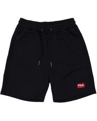 Fila - Korte Broeken ,Zwart ,Polyester Zwarte Beauty Elastische Taille Shorts - Lyst