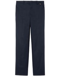 Gucci - Double Katoenen Twill Broek Met Web - Lyst