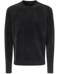 Rrd - Truien & Vesten ,Grijs ,Velvet Round Knit Sweater - Lyst