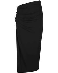 Rabanne - Rokken ,Zwart ,Polyester Stijlvolle Mini Rok - Lyst