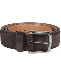 Tod's - Bruin Suède Riem Met Zilveren Gesp - Lyst