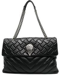 Kurt Geiger - Schwarze kensington schultertasche mit adlerkopf - Lyst
