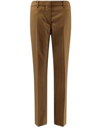 Burberry - Broeken ,Bruin ,Wol Slim-Fit Pantalon - Lyst