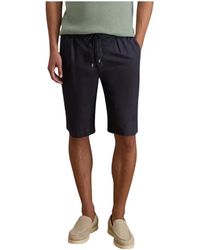 Baldessarini - Elastische Katoenen En Linnen Shorts - Lyst
