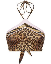 MC2 Saint Barth - Badmode ,Bruin ,Nairobi Foulard Bandeau Bikini Top - Lyst