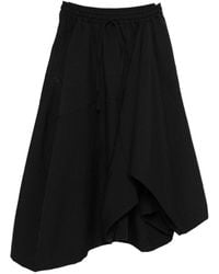 Y-3 - Rokken ,Zwart ,Polyester Sport Uniform Asymmetric Skirt - Lyst