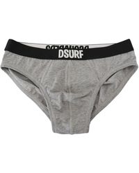 DSquared² - Ondergoed ,Grijs ,Katoen Dsurf Brief - Lyst