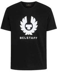 Belstaff - Tops ,Zwart ,Katoen Phoenix T-Shirt - Lyst