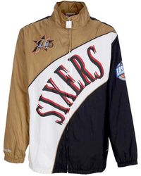 Mitchell & Ness - Jassen ,Veelkleurig ,Polyester Nba Gebogen Windbreaker Jas - Lyst