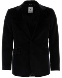 PT Torino - Zwarte Wollen Blazer - Lyst