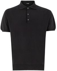 Kiton - Tops ,Zwart ,Katoen Veelzijdig Poloshirt - Lyst