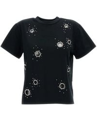 Des Phemmes - Klassiek T-Shirt Met Ronde Hals - Lyst
