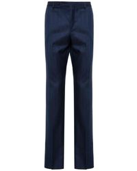 Rota - Broeken ,Blauw ,Wol Straight Broeken - Lyst