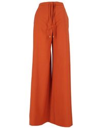 Max Mara - Broeken ,Bruin ,Wol Crisma Wide Broeken - Lyst