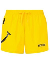Moschino - Badmode ,Geel ,Nylon Smiley Nylon Zwemboxershorts - Lyst