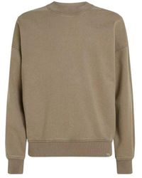 Calvin Klein - Beige Cotton Sweater - Lyst