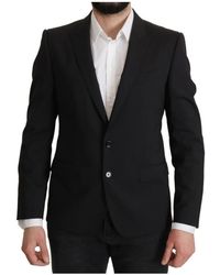 Dolce & Gabbana - Indrukwekkende Italiaanse Wol Effen Blazer Jack - Lyst