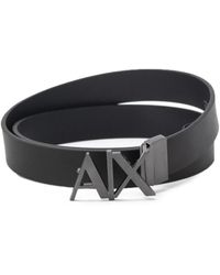 ARMANI EXCHANGE - Gürtel schwarz - Lyst