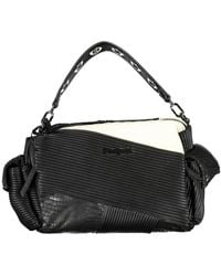Desigual - Schwarze polyethylen-handtasche mit abnehmbarem griff und verstellbarem schulterriemen - Lyst