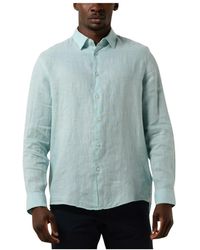 DRYKORN - Overhemden ,Blauw ,Linnen Casual Overhemd - Lyst