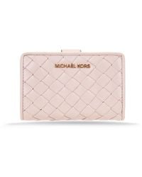 Michael Kors - Woven Leather Wallet - Lyst