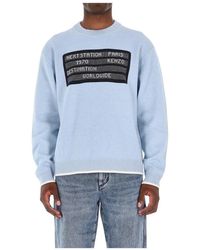 KENZO - Truien & Vesten ,Blauw ,Wol Blauwe City Jumper Sweater - Lyst