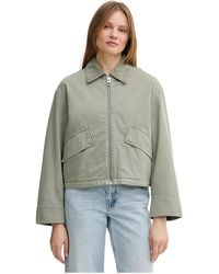 Marc O' Polo - Cropped Jack Met Volledige Rits En Kraag - Lyst