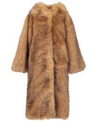 ROTATE BIRGER CHRISTENSEN - Faux Fur Long Coat - Lyst